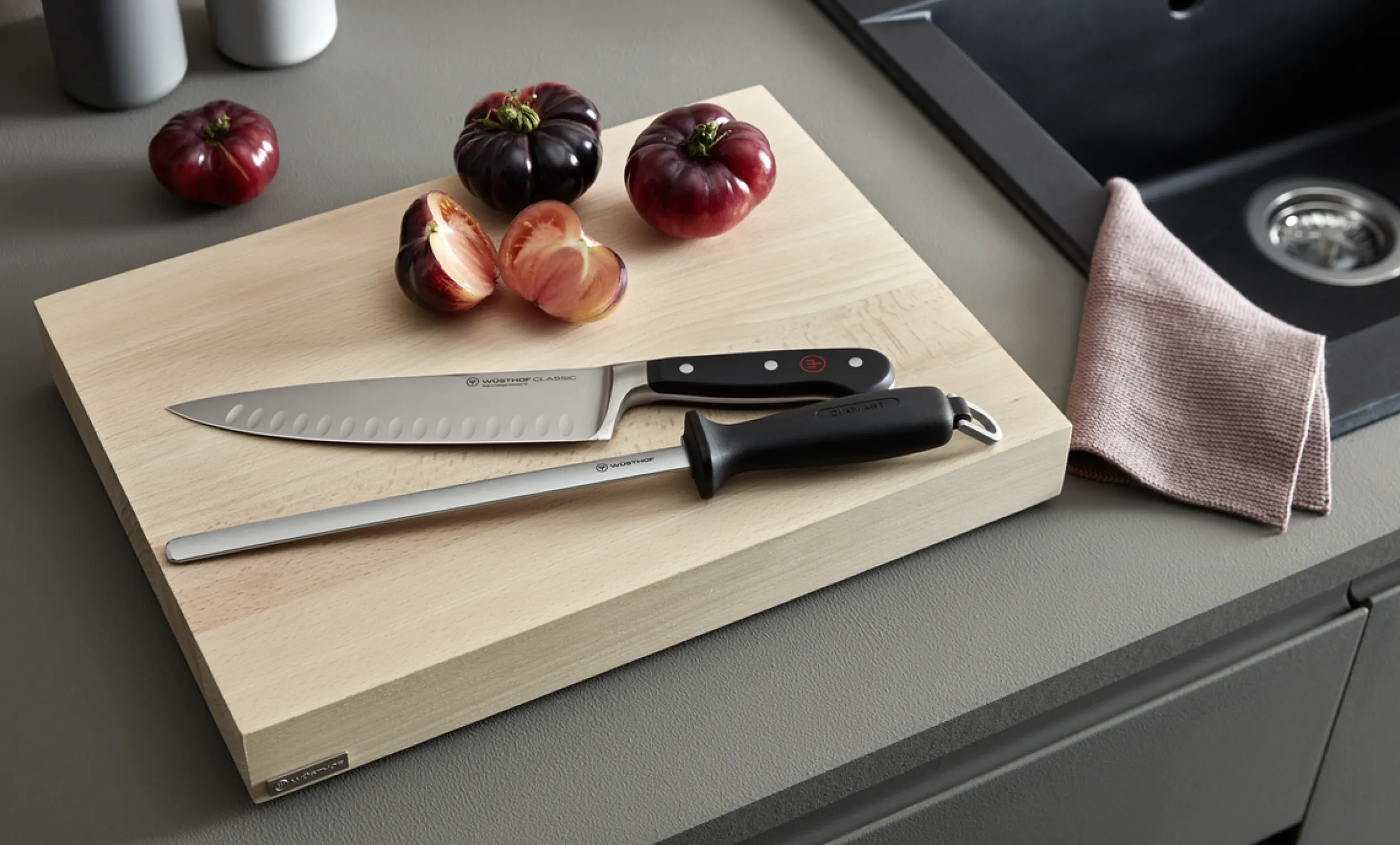 10" Diamond Honing Steel, Wide, Fine