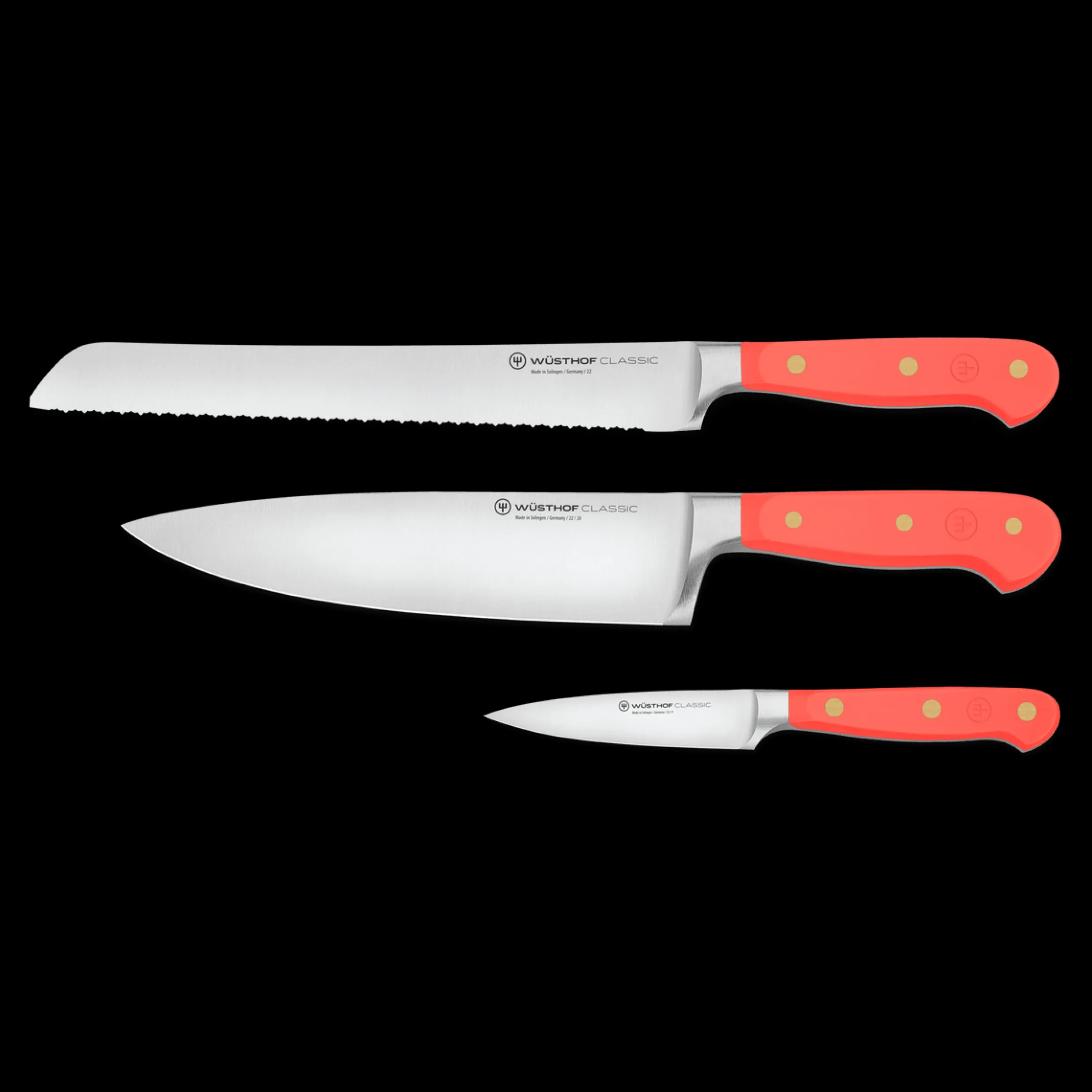 Classic 3-Piece Essential Knife Set - Coral Peach