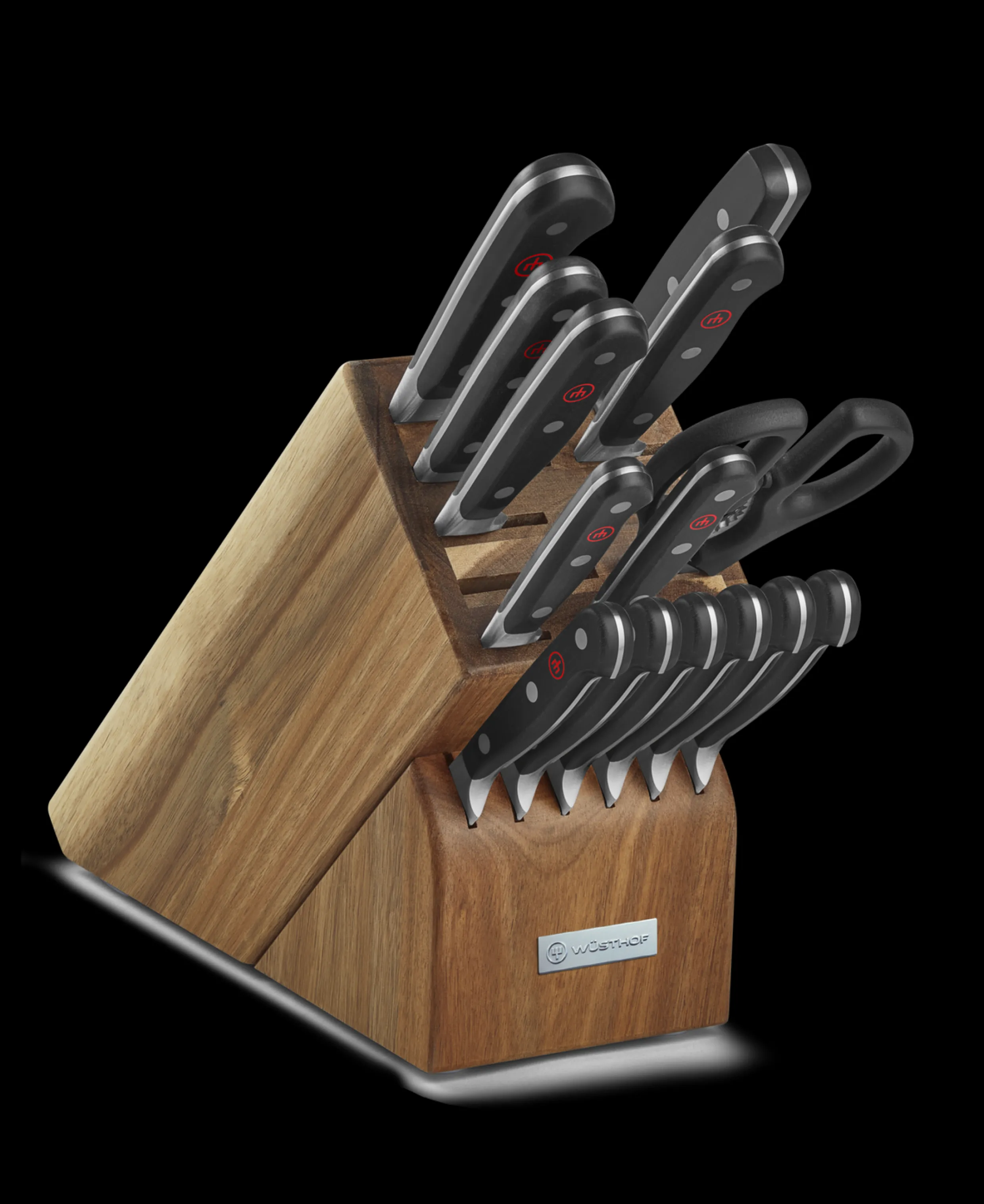 Classic 15-Piece Knife Block Set, Acacia