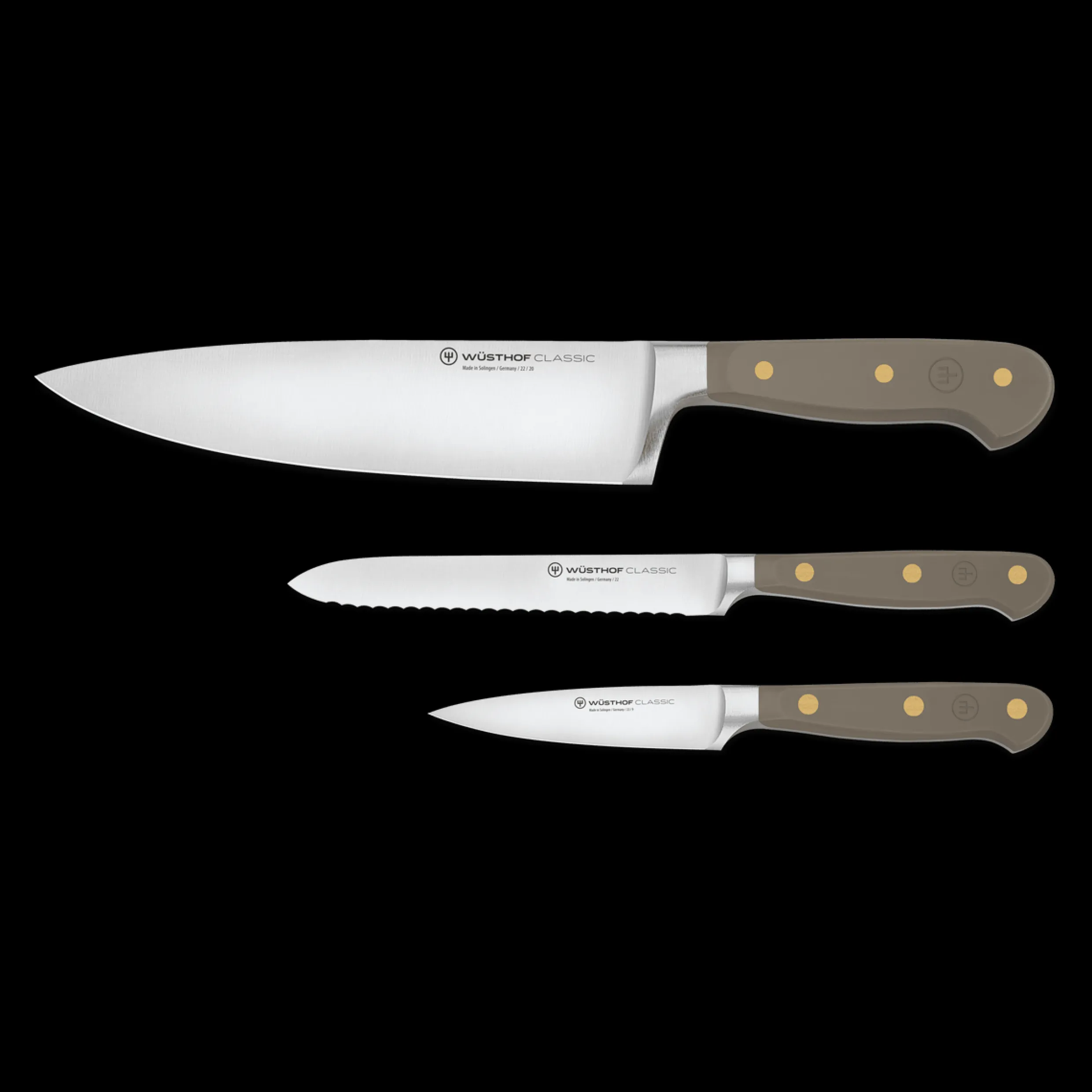 Classic 3-Piece Utility Knife Set - Velvet Oyster