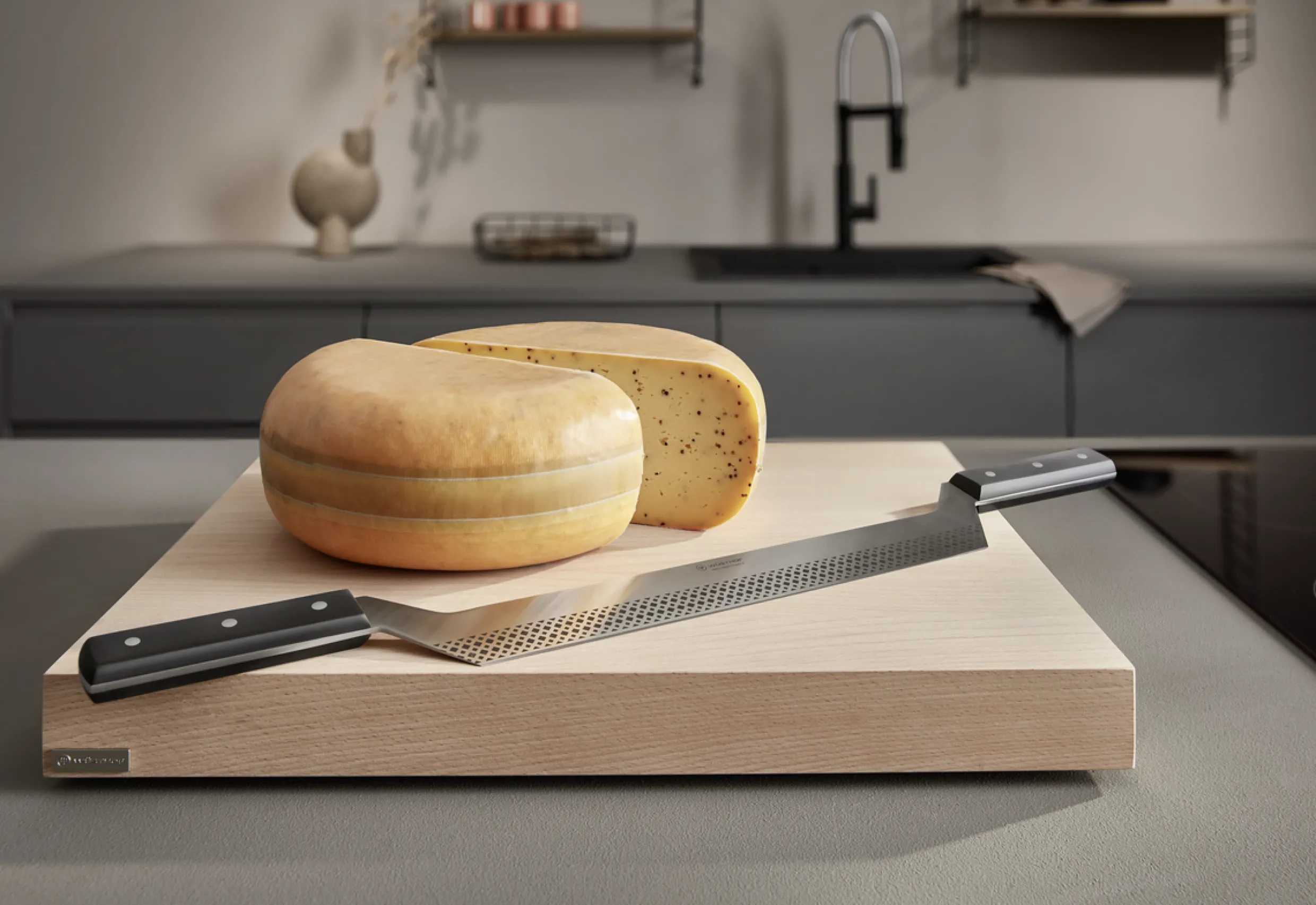 Double-Handle 12" Cheese Knife